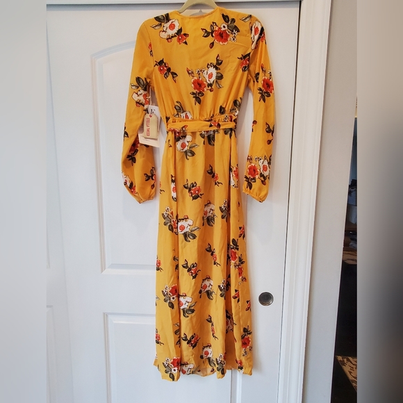 STELLA TWEED|WOMENS/JUNIORS long sleeve floor length floral dress| size juniors - Picture 7 of 10